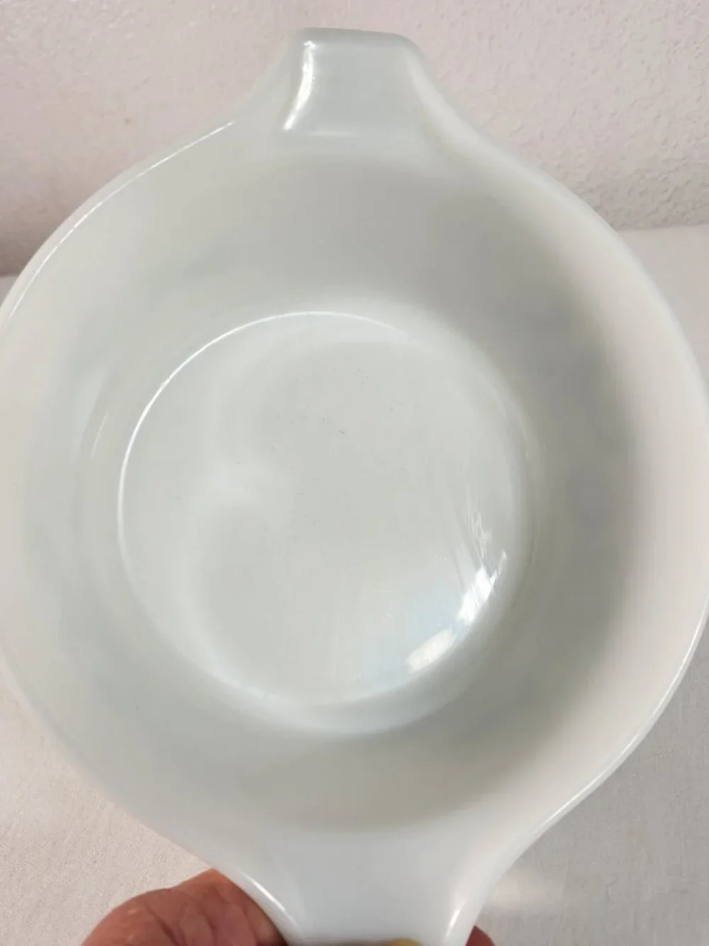 VTG PYREX 474-B COLONIAL MIST 1.5L CORNING NY USA CASSEROLE BOWL WHITE BLUE VG+
